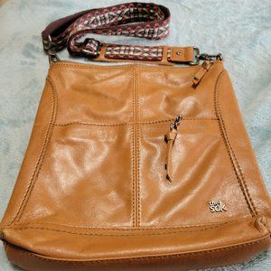 Just Reduced 25% - The Sak - Saddle Brown Leather with Embroidered Strap